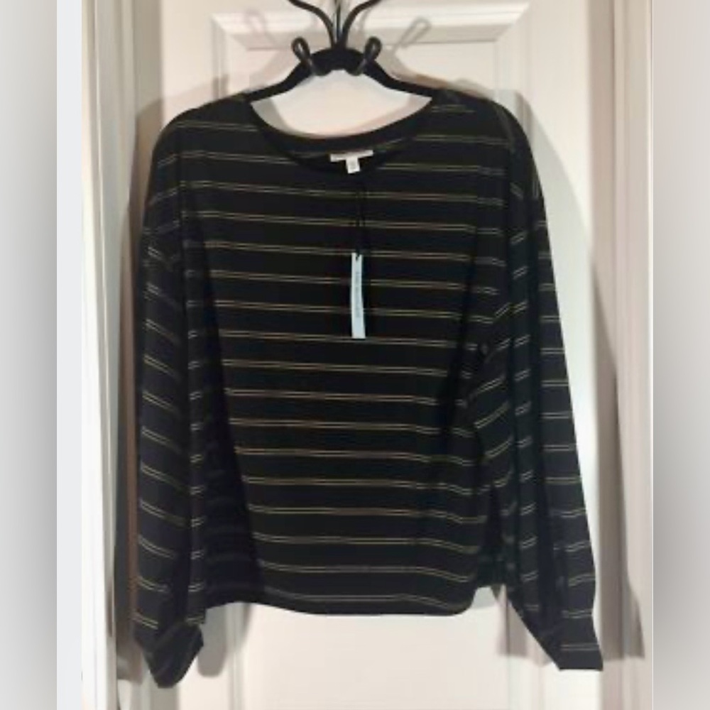 Black and Gold Striped Top